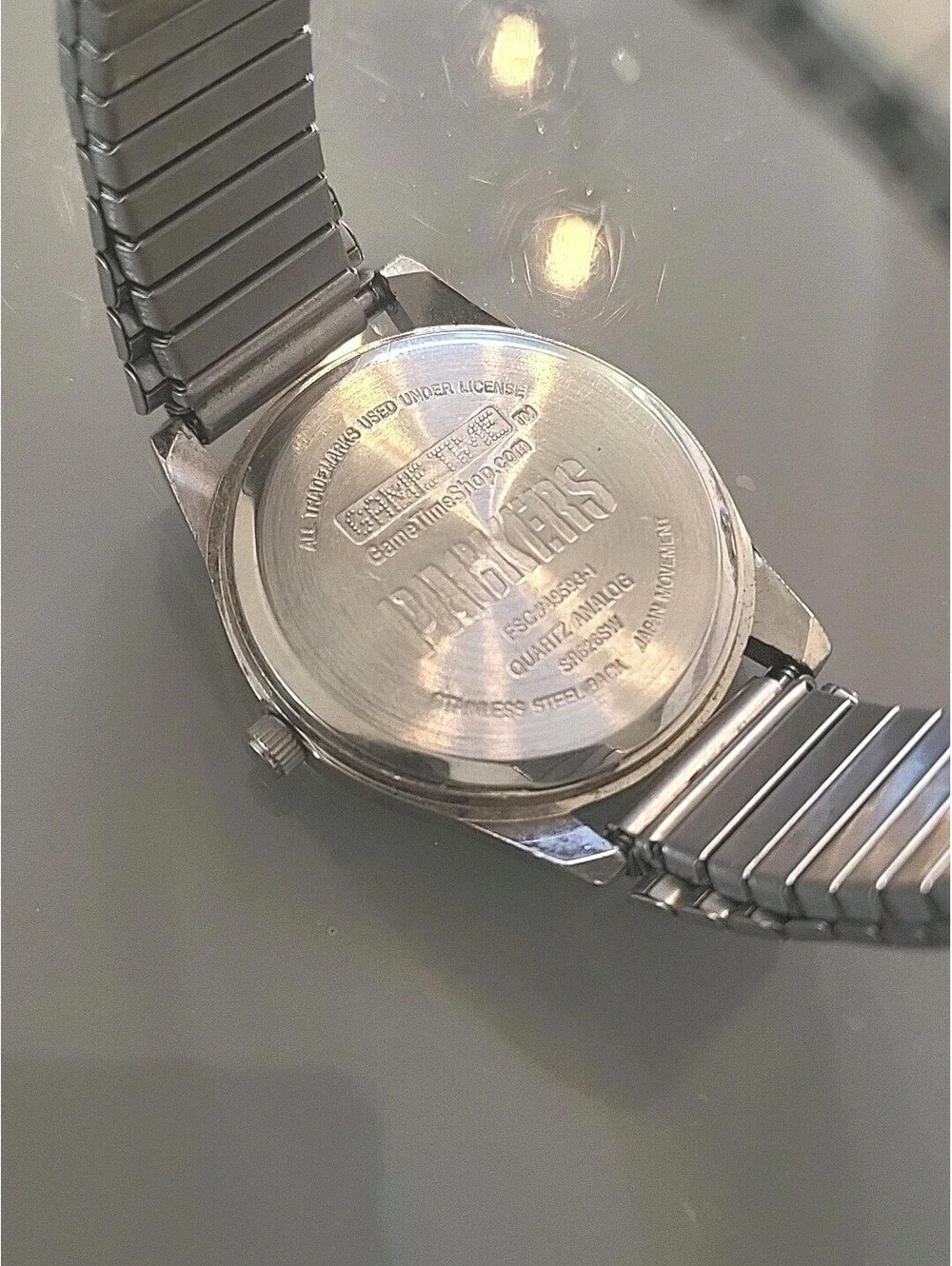Game Time NFL Green Bay Packers Stainless Steel Watch Excellent Cond. Working